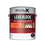JOSEPH RICCIARDI, INC. Lead Block is a water-based elastomeric acrylic coating with excellent adhesion, elongation, and tensile strength characteristics. When applied to surfaces bearing lead-containing paint, this product will seal in the lead paint with a thick, elastic membrane sheathing.

A cost-effective alternative to lead paint remediation
Creates a barrier over lead paints
For interior or exterior use
Easy application with brush, roller, or spray
Can be used as a primer or top coat
Attractive eggshell finishboom