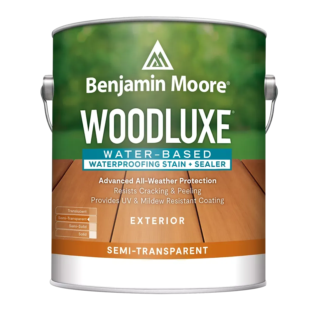 JOSEPH RICCIARDI, INC. The ultimate protection for outdoor beauty. An innovative line of water-based exterior stains, Woodluxe sets your staining projects up for success. Most wood grain pattern shows through. Easy to apply and recoat. Advanced all-weather protection. Available in 75 colorsboom